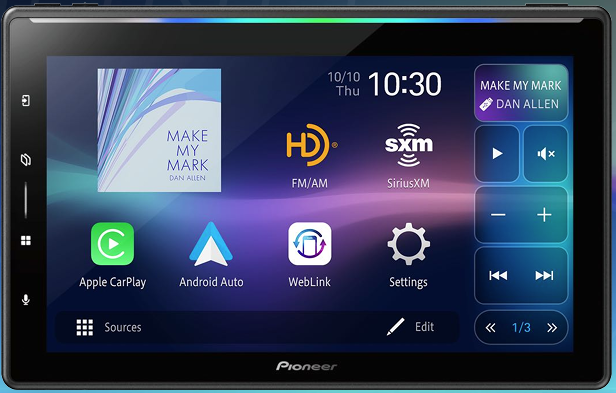 Pioneer DMH-WT6000NEX 10.1" Wireless Apple CarPlay & Android Auto