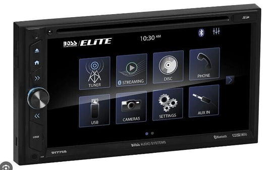 BOSS ELITE BV775B DVD, Touchscreen, Double Din, Bluetooth Car Stereo